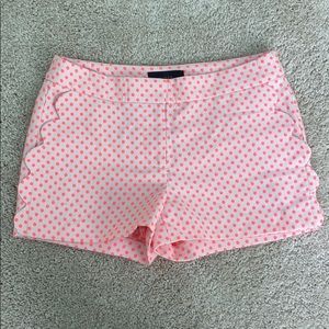J. Crew, Neon Pink, scallop pocket shorts